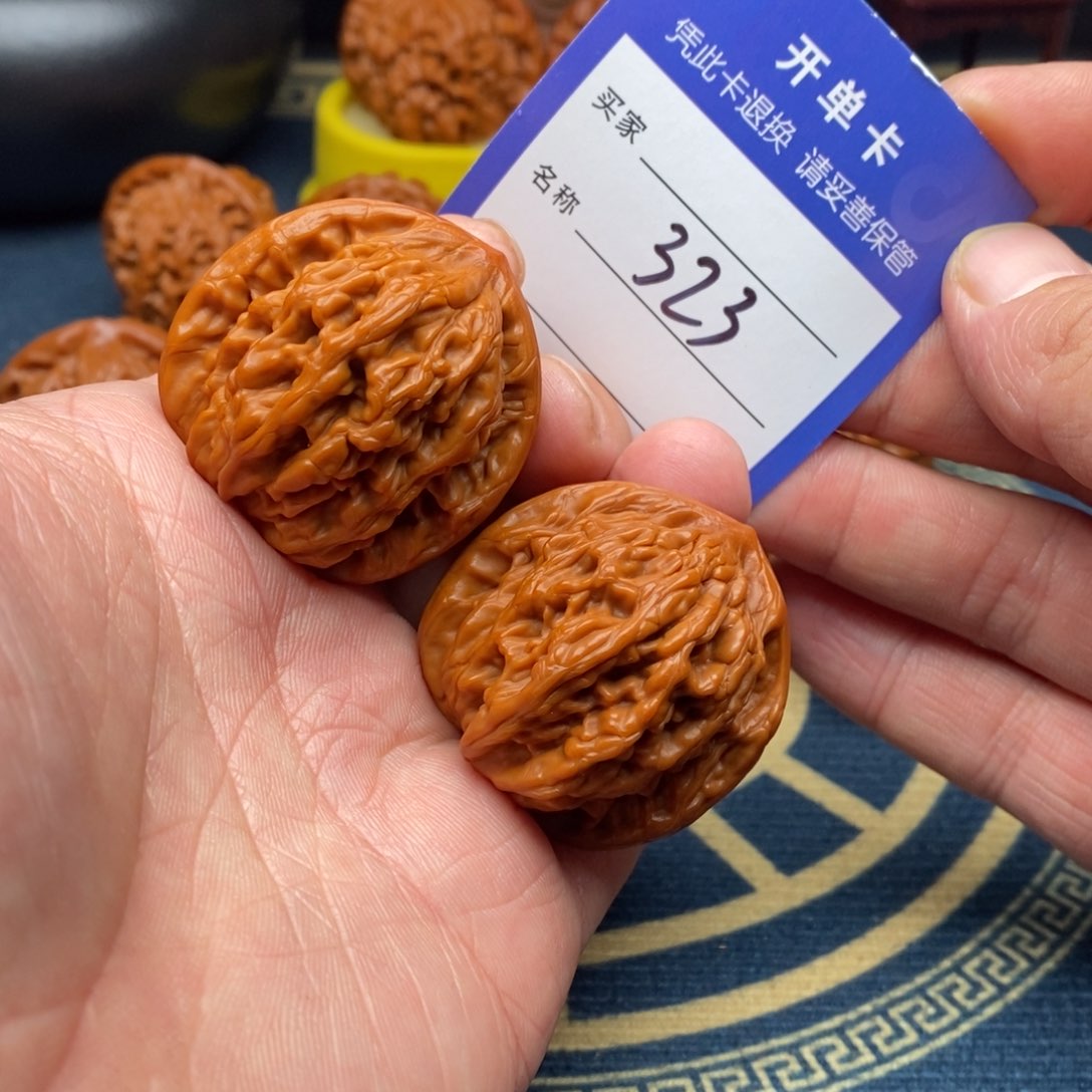 文玩核桃把件虎头39