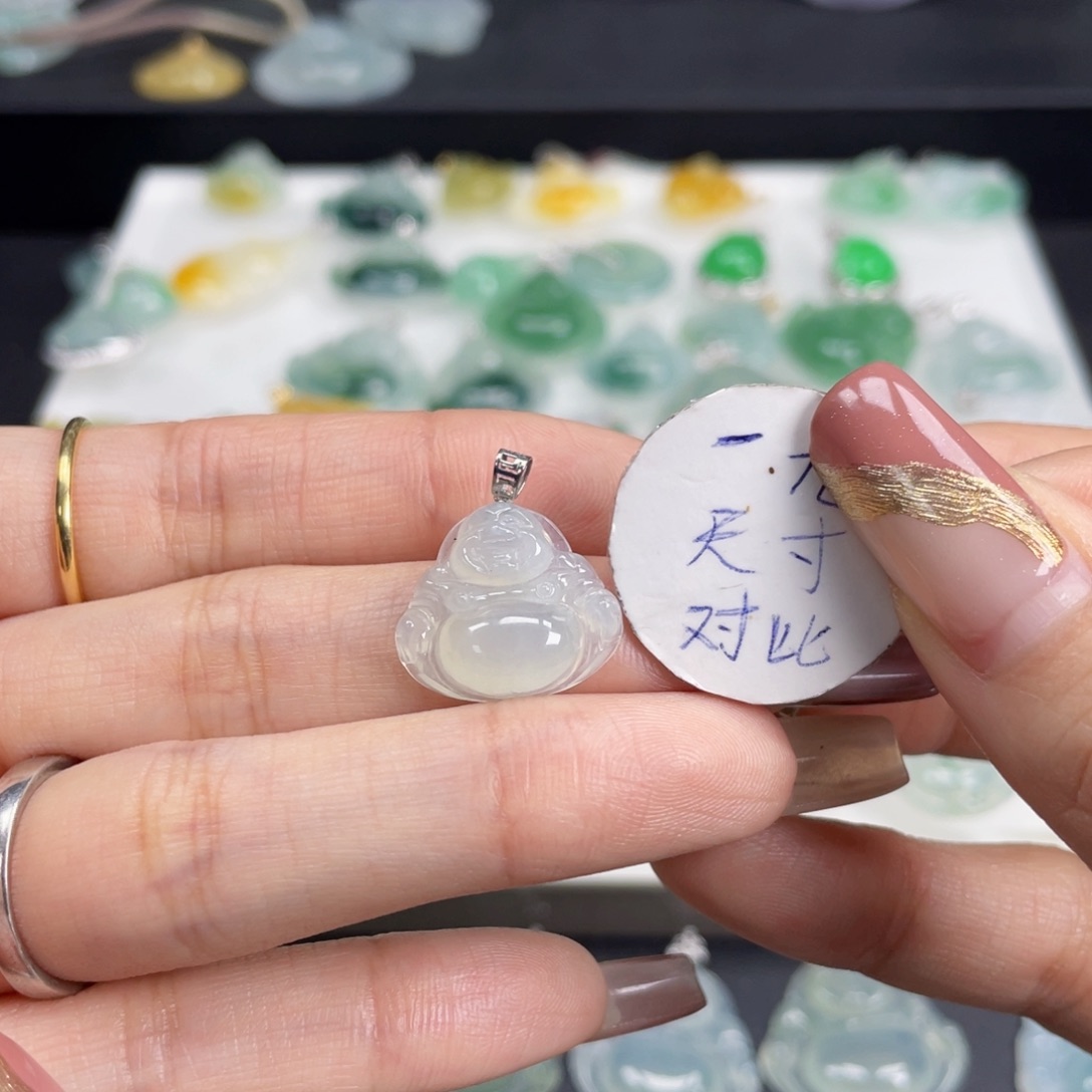 翡翠颈饰未镶嵌高度卡16mm