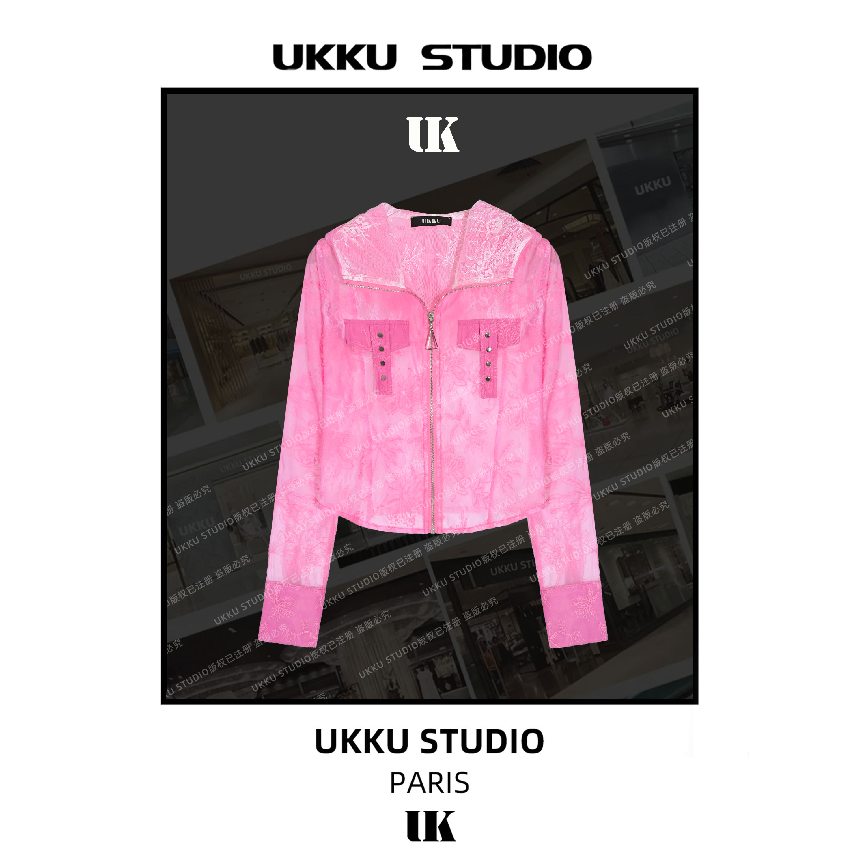 ZX【UKKUSKUDIO】设计师款春秋冬气质衬衫女士外套513850