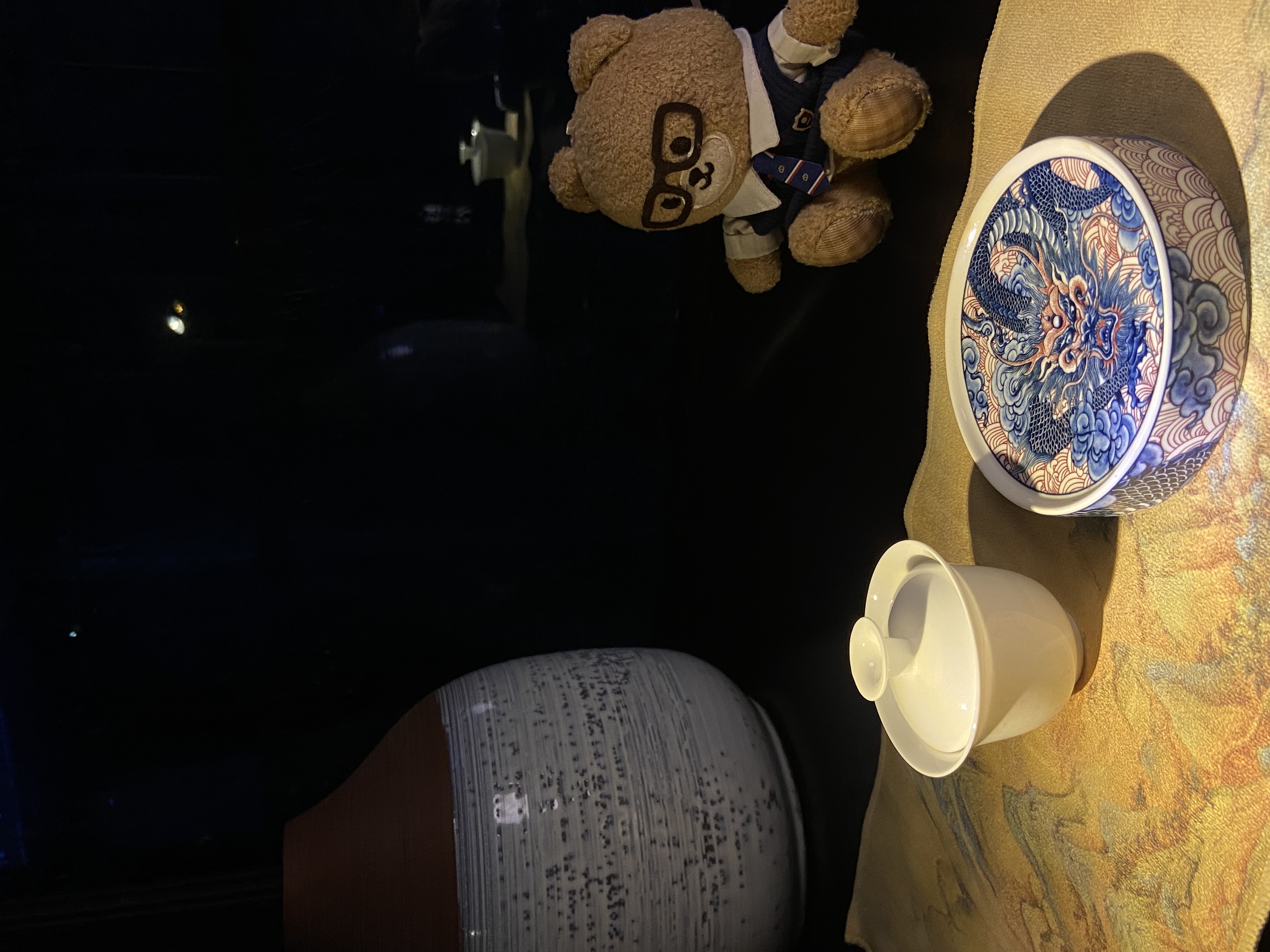 潮州骨瓷盖碗茶具盖下单人元宝白瓷盖碗茶杯陶瓷泡茶具潮汕茶具