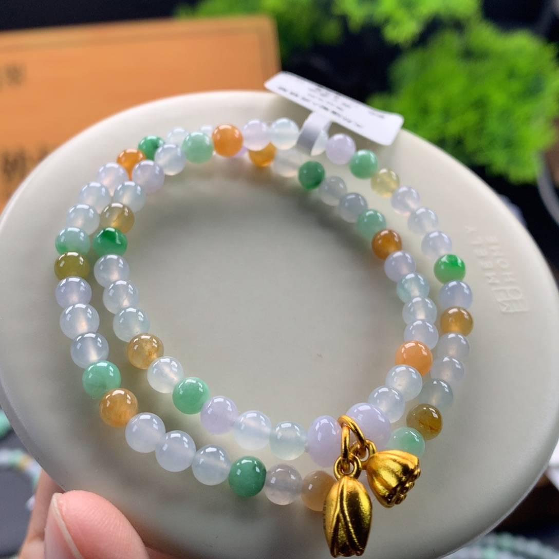 翡翠未镶嵌手链卡5