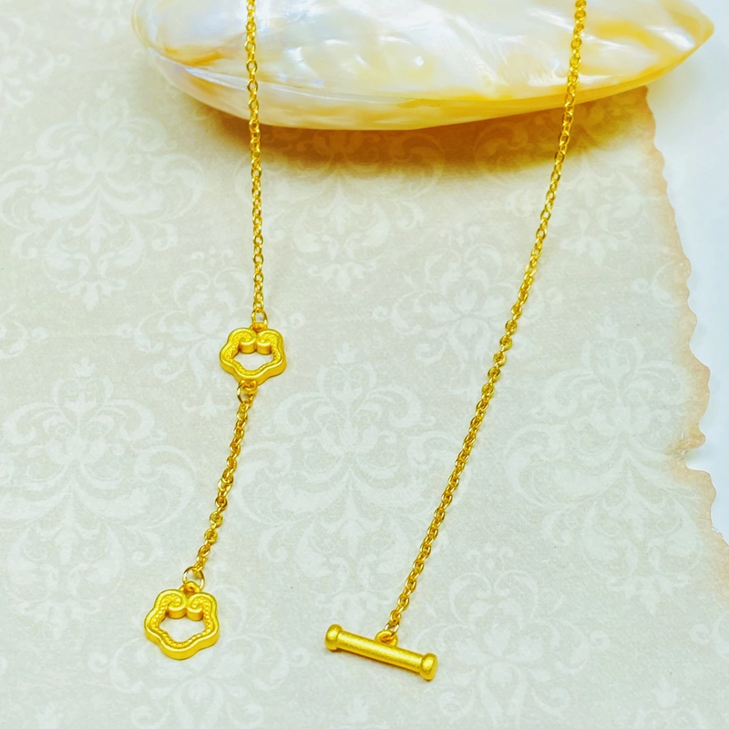 项链 K04178经典黄色如意项链多样性发货47967