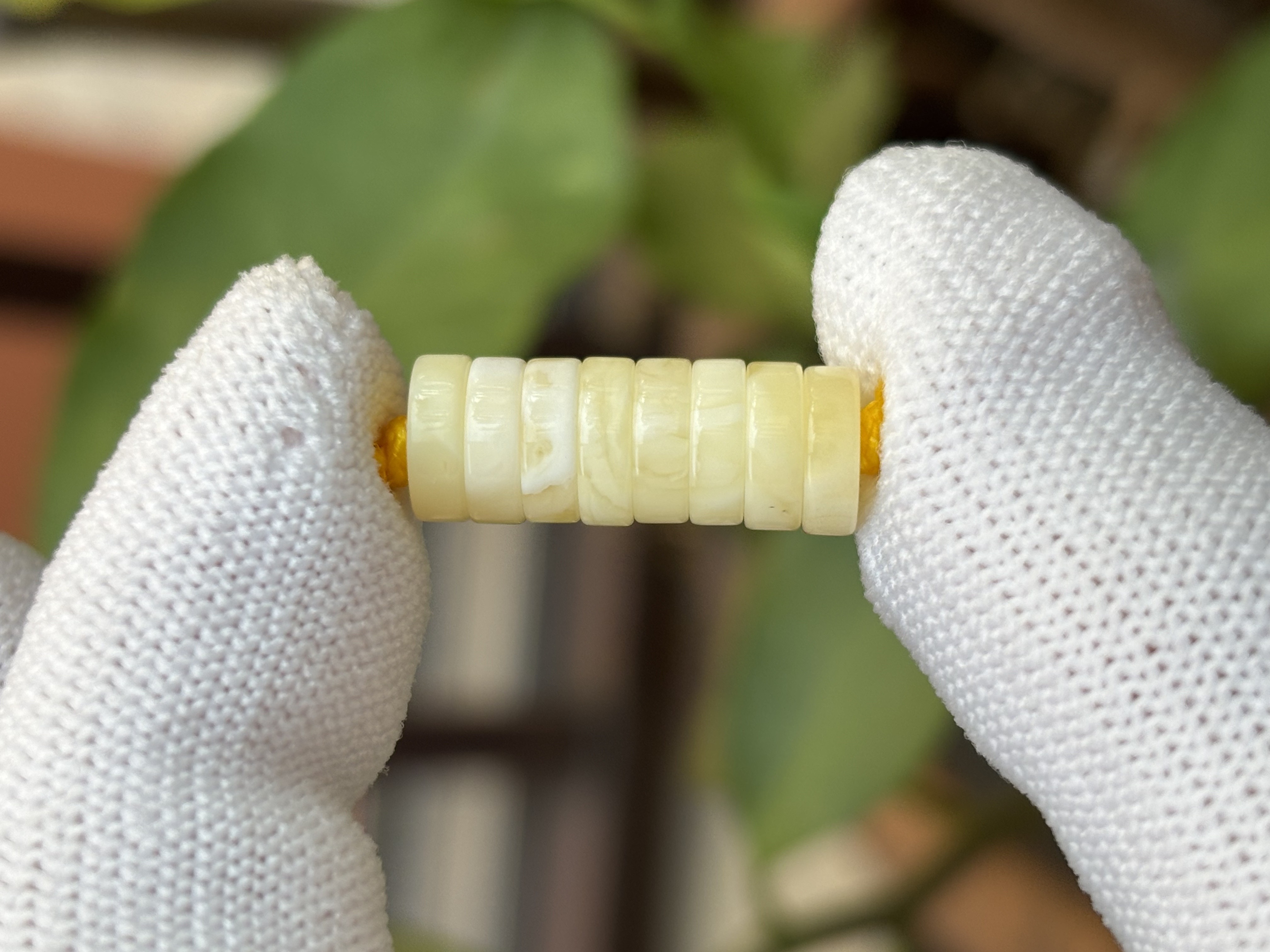 4086天然蜜蜡琥珀直切隔片7.8x2.3mm