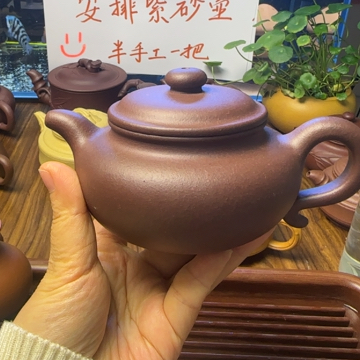 宜兴紫砂壶精工半手