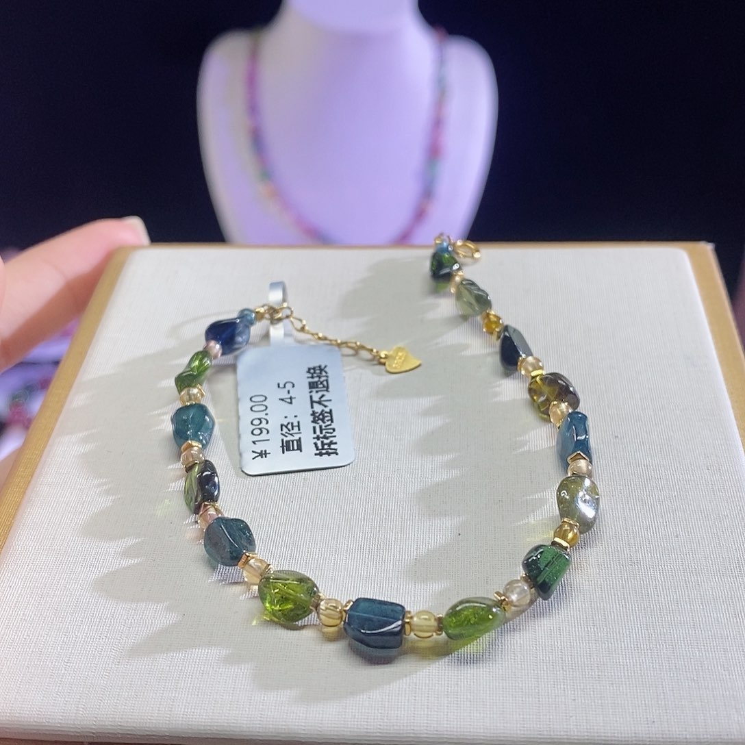 碧玺手链未镶嵌随形