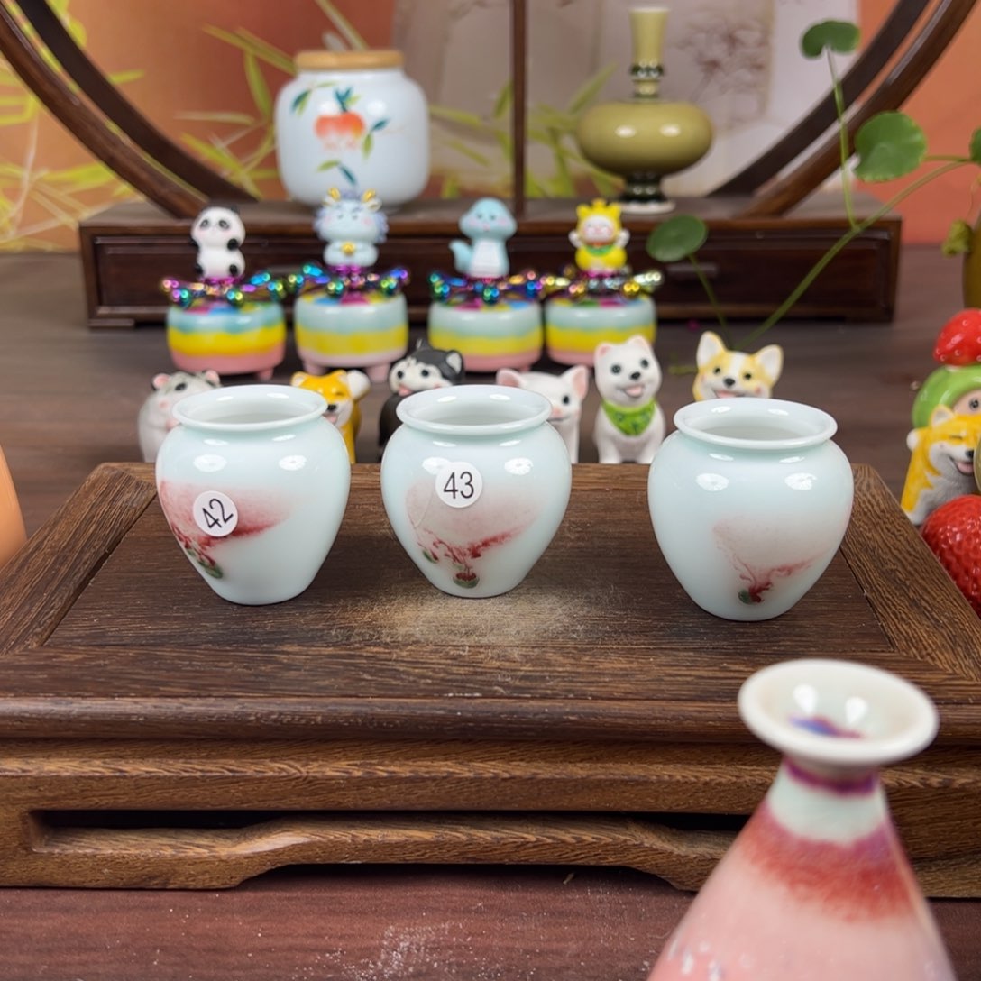 摆件霍***鱼景德镇陶瓷美术