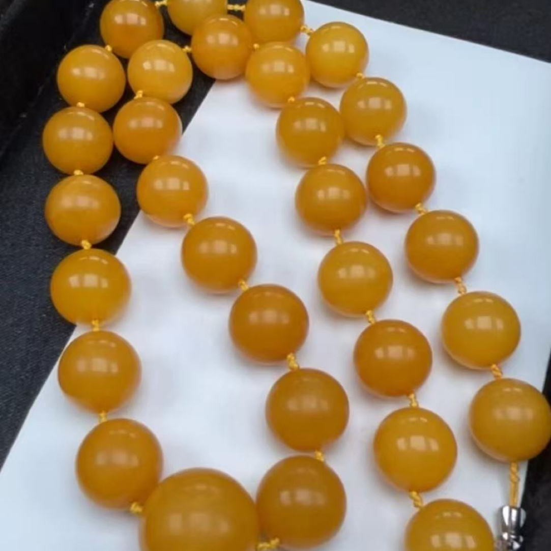 纯天然蜜蜡塔项链 重55.3克多样性发一条