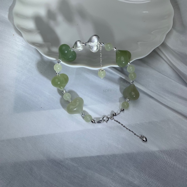 天然和田玉屁桃手链 多样性发其一 F731