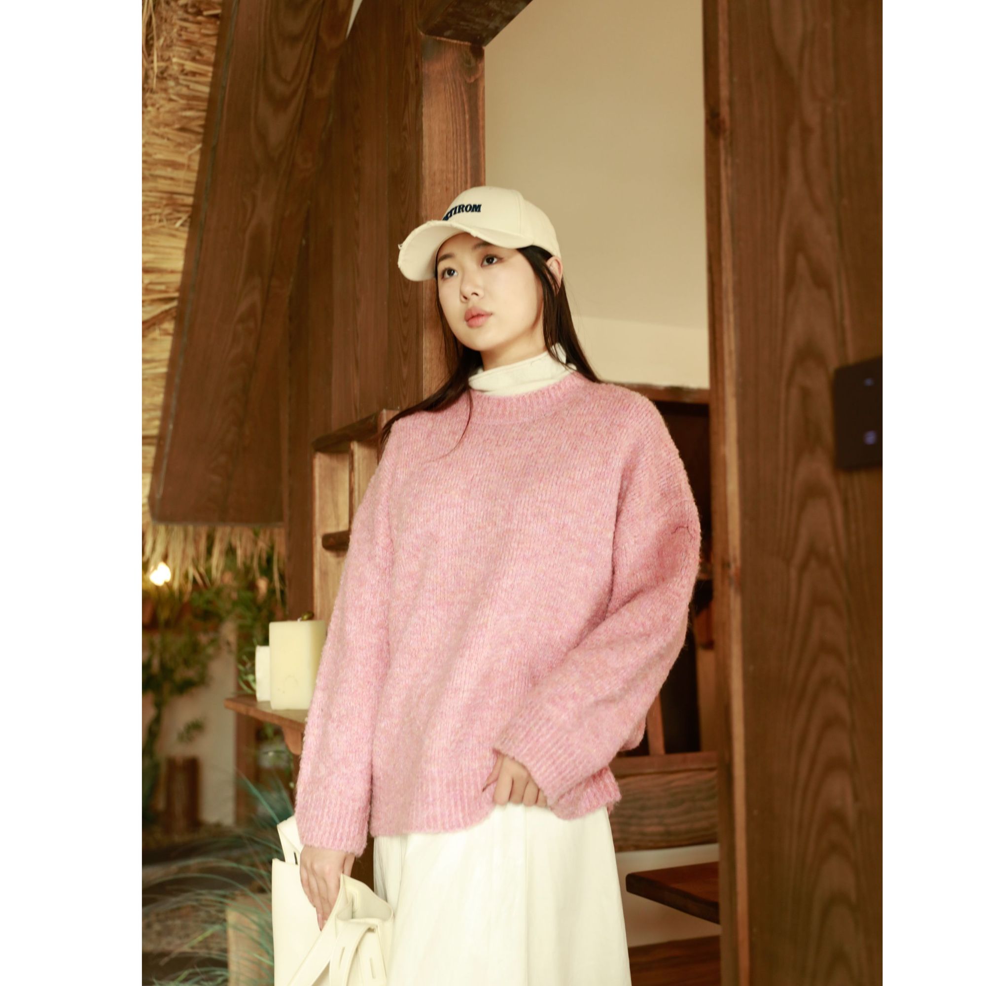 【首次PO价】西町村屋毛衣女冬季简约圈圈毛毛衣HD8104134