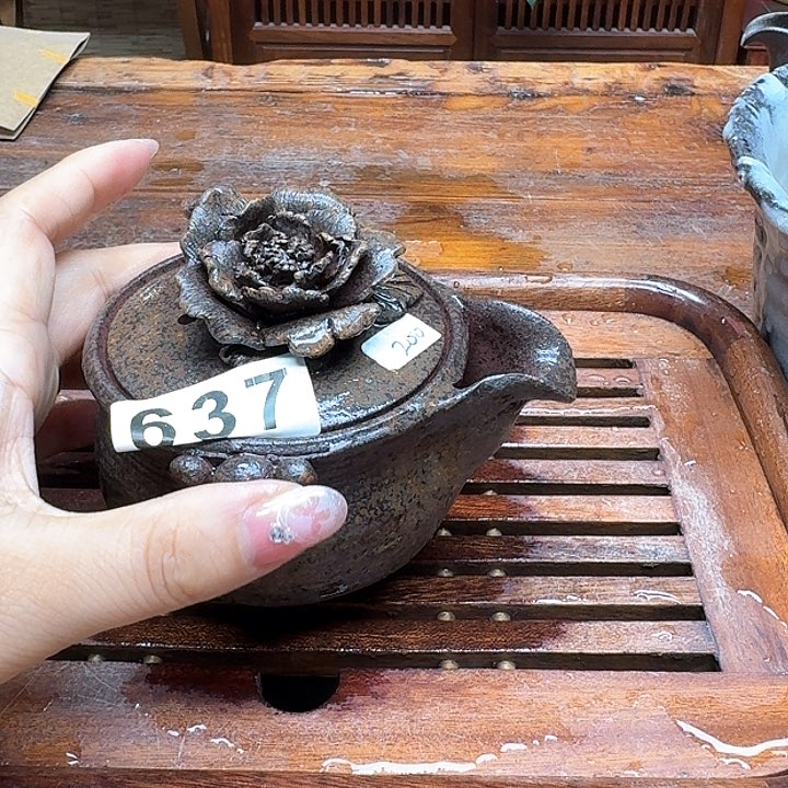 纯手工制作粗陶茶具