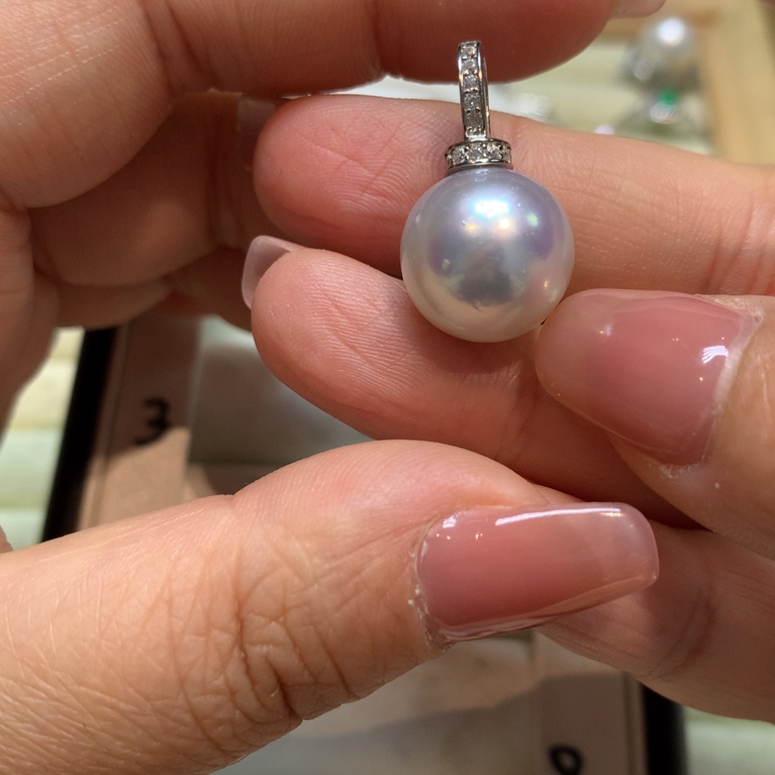 海水珍珠颈饰银S925镶嵌