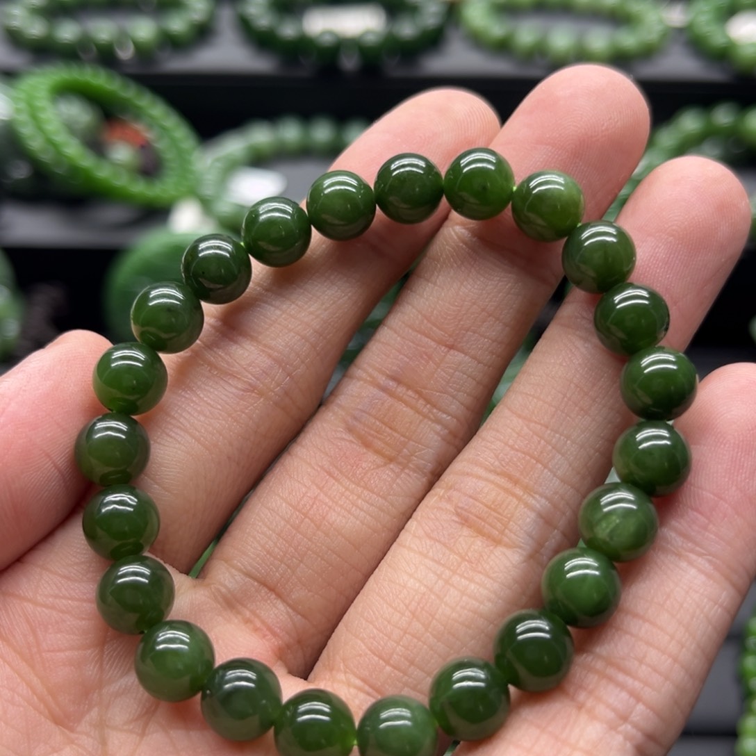 和田玉（碧玉）手链未镶嵌