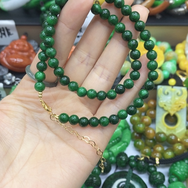 翡翠未镶嵌手链手链21