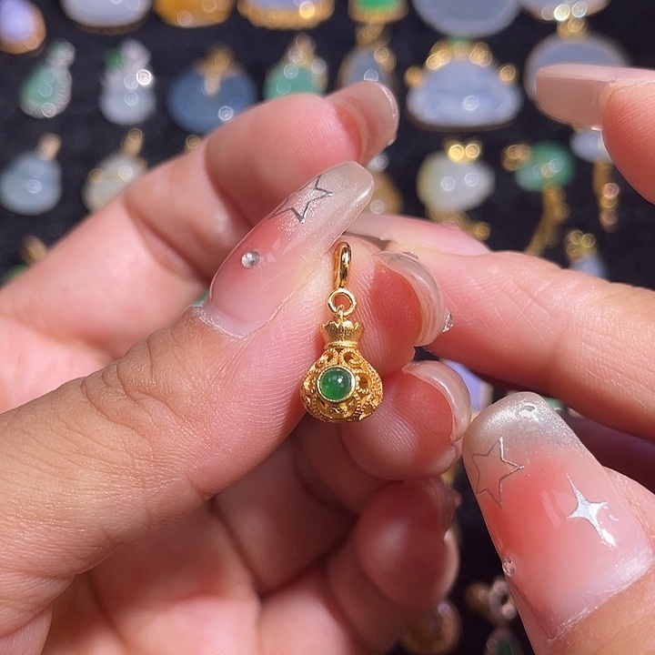 翡翠银S925镶嵌颈饰