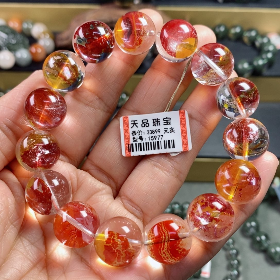 水晶手链未镶嵌锦鲤胶花手链15977