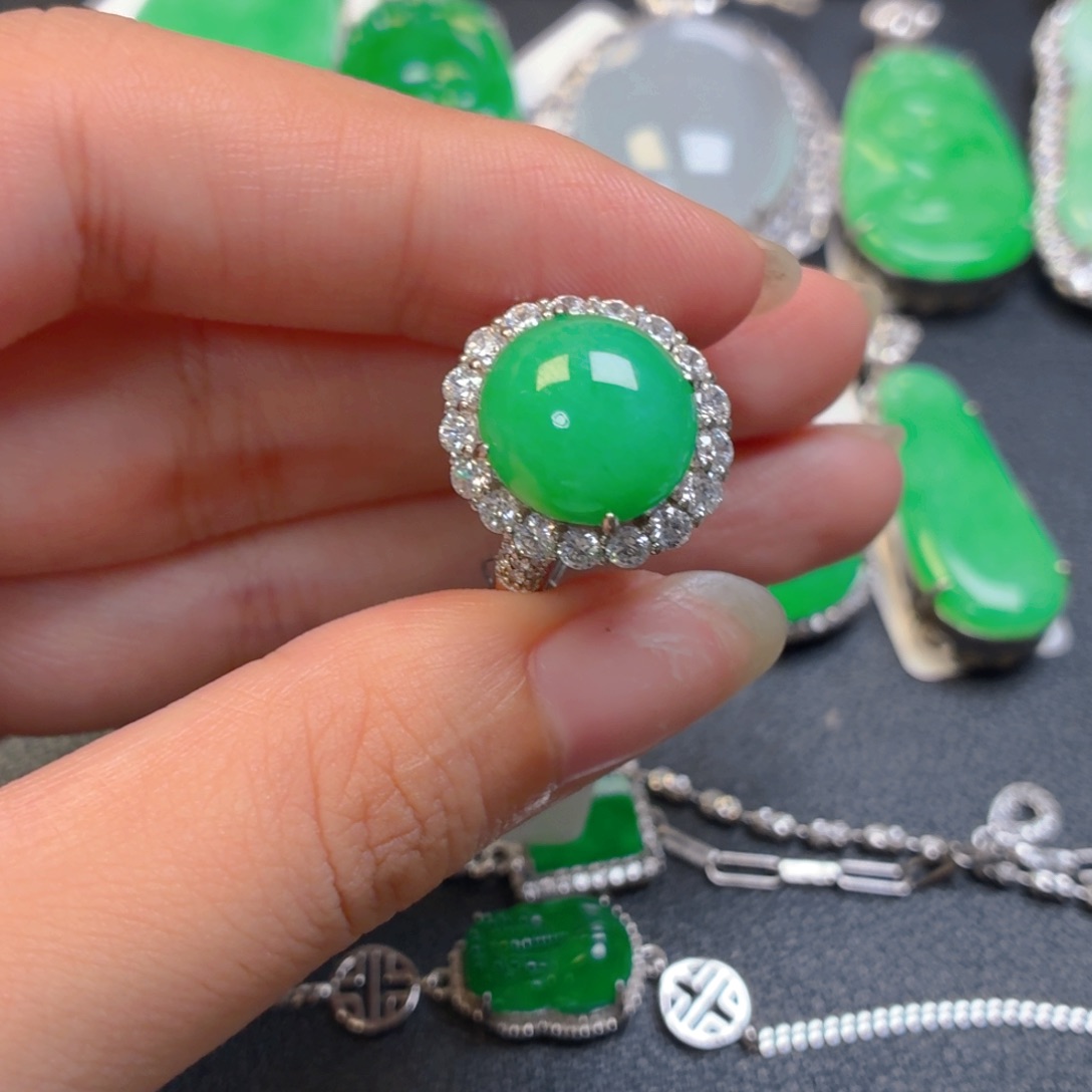 翡翠银S925镶嵌颈饰