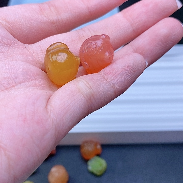 逗***猫玛瑙/玉髓合金手串