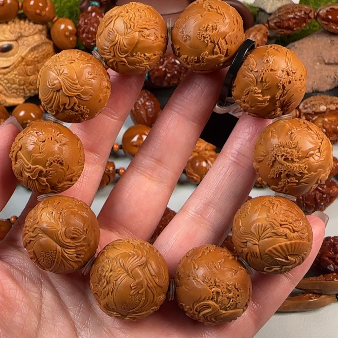 橄榄核手串/手链风景钟馗手串