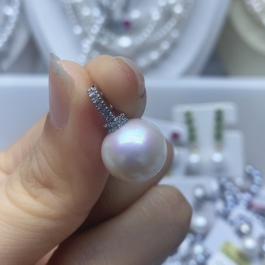 未镶嵌吊坠淡水珍珠臭*熊