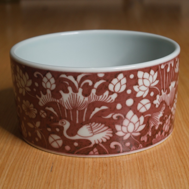 复古釉里红一路莲科水洗茶海