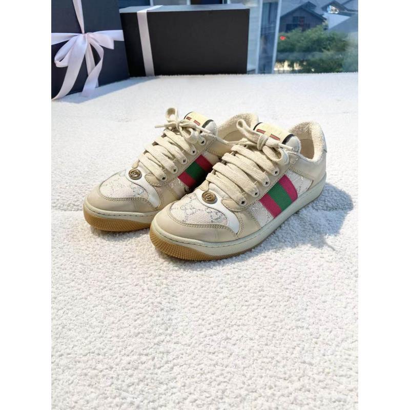 95新 GUCCI/古驰  yy1330 老花满印白尾脏脏鞋 36.5码