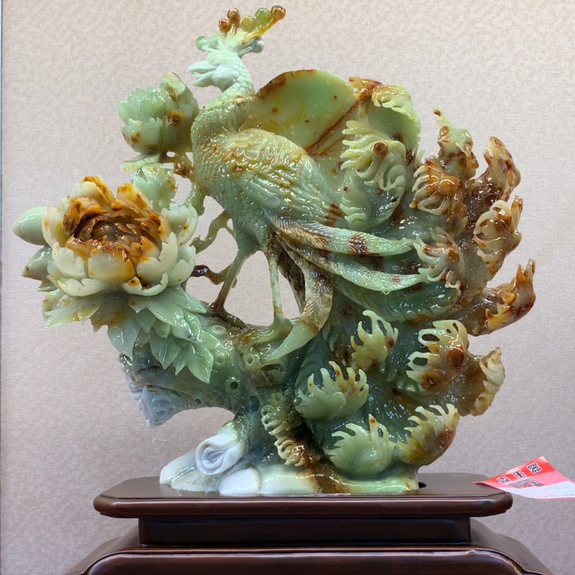 【闪购商品】蛇纹石玉摆件覆膜未镶嵌