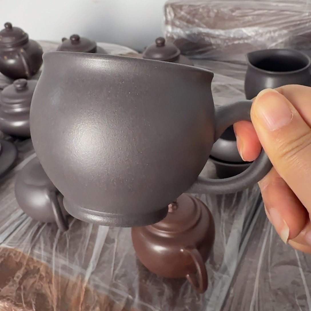 紫砂茶壶黄龙山原矿天青