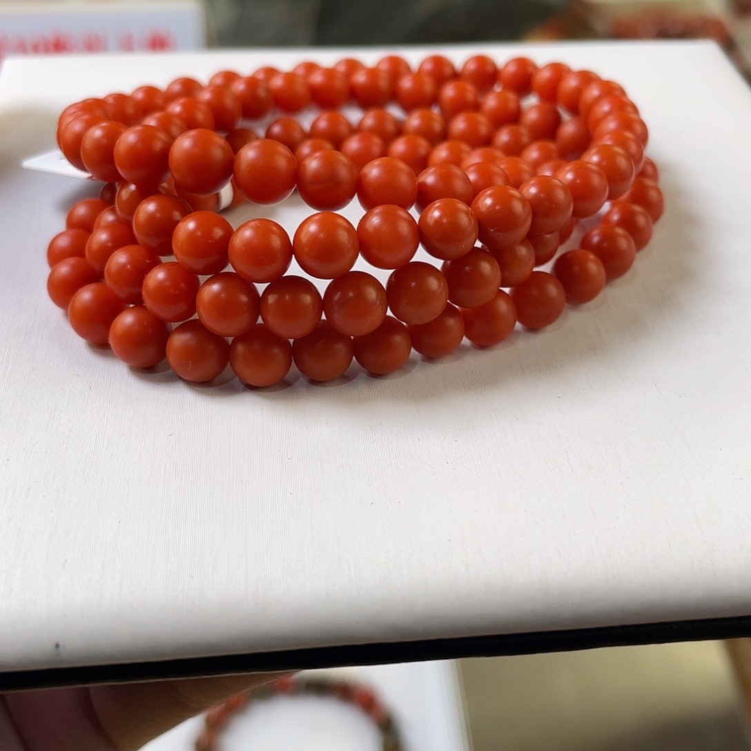 南红玛瑙未镶嵌手链6mm+