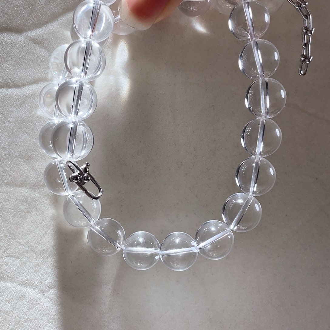 银S925镶嵌颈饰水晶大气款