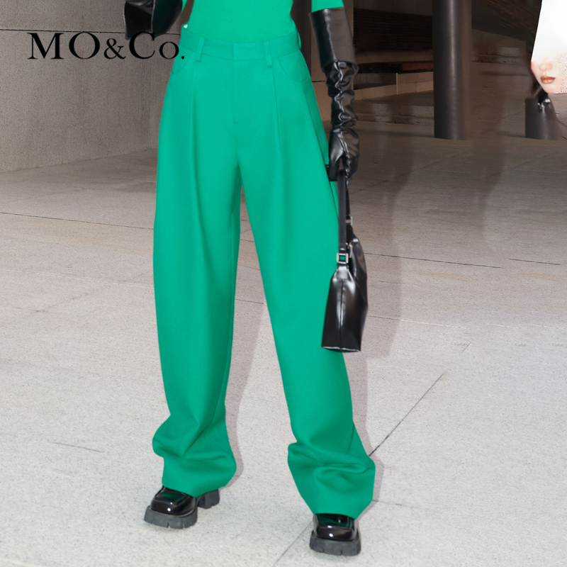 【达人专享】MOCO冬季立裁高腰西裤休闲裤MBB4PAT020