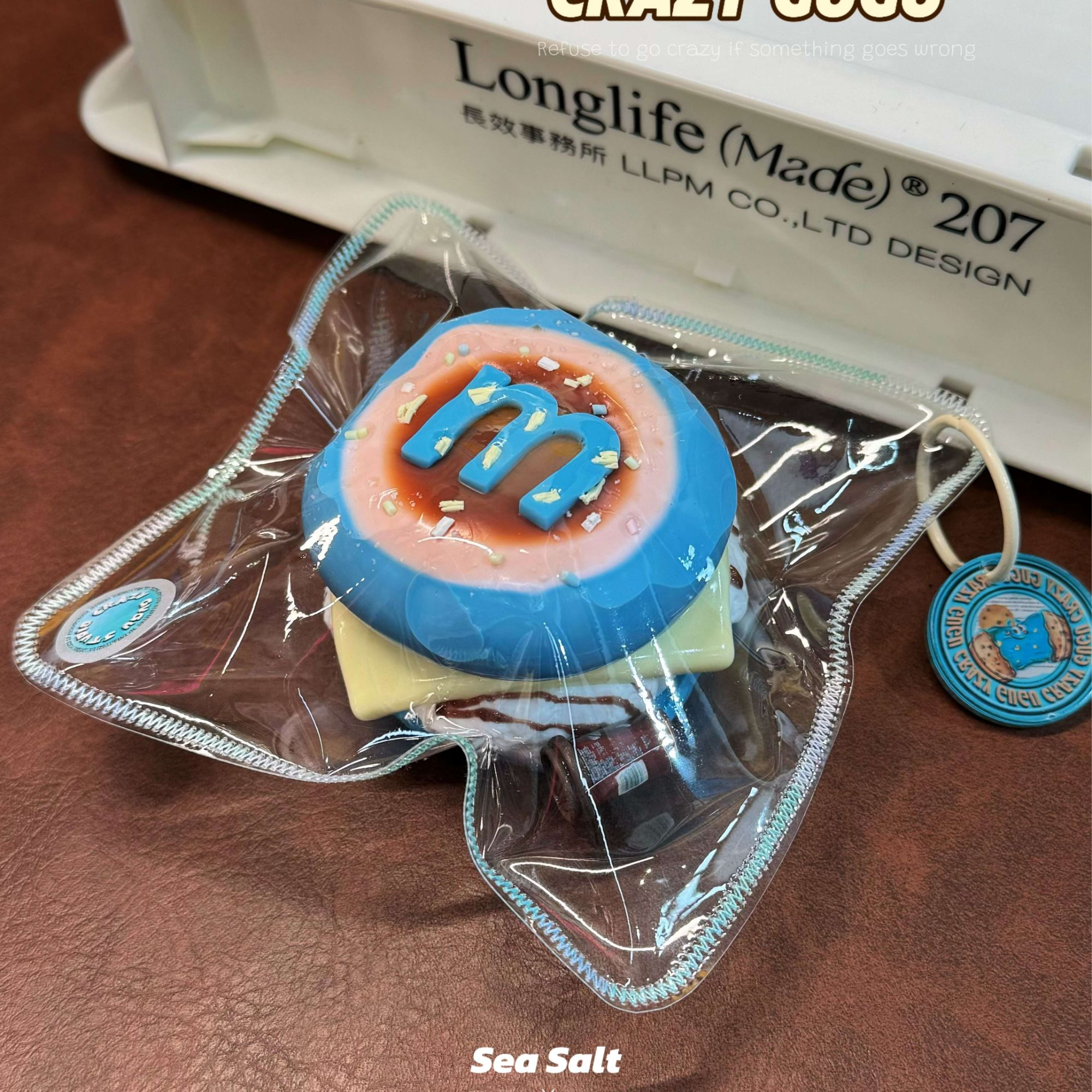 CRAZYGUGU丨Charcoal 美式-M豆汉堡丨手工硅胶捏捏潮流玩具