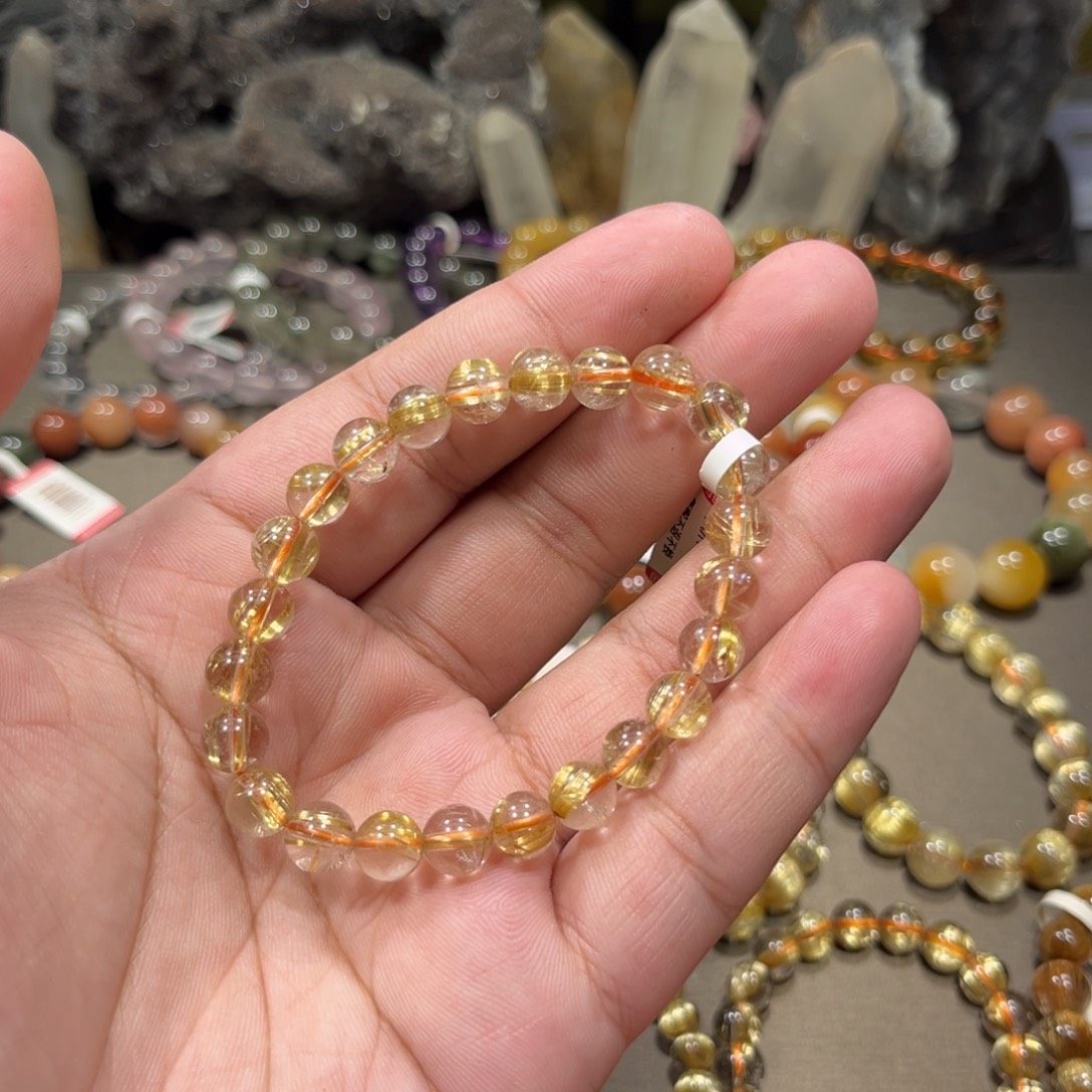 水晶手串未镶嵌钛晶