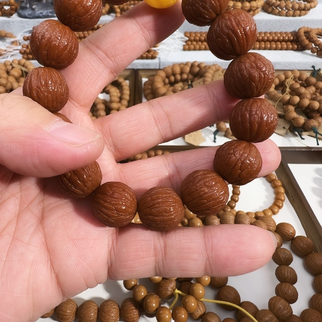手串猴头核桃原皮原色猴头手串