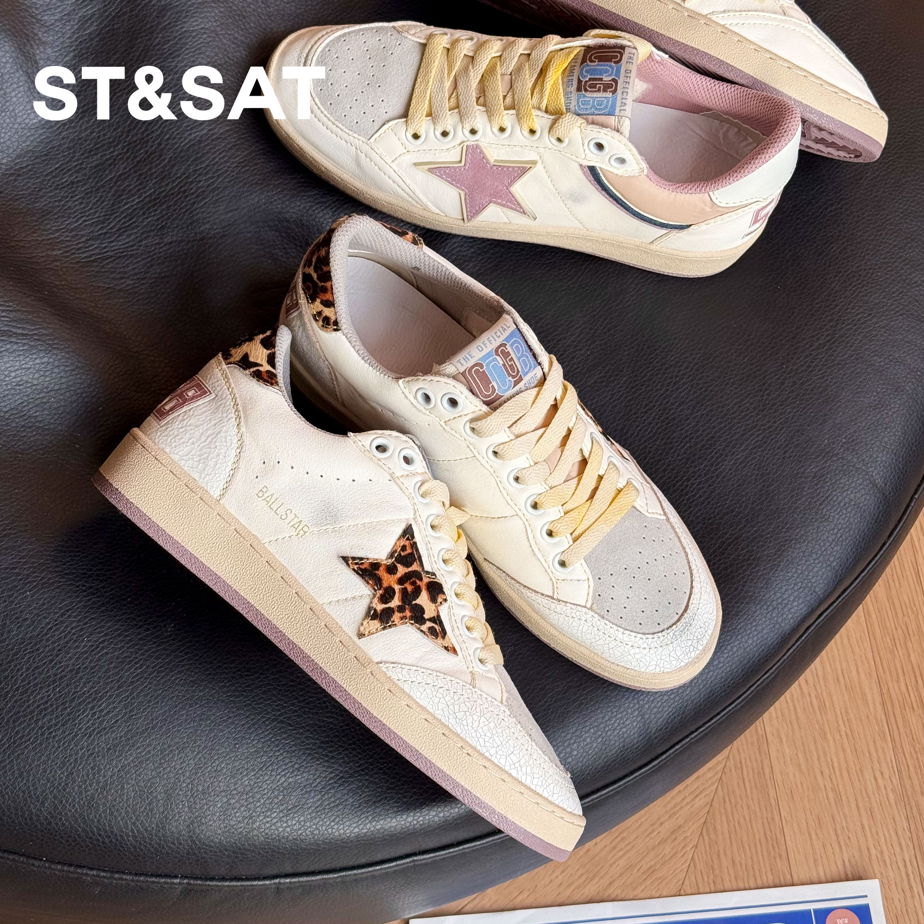 【奈良学姐】星期六头层牛皮脏脏鞋板鞋星星鞋2025开春限定配色