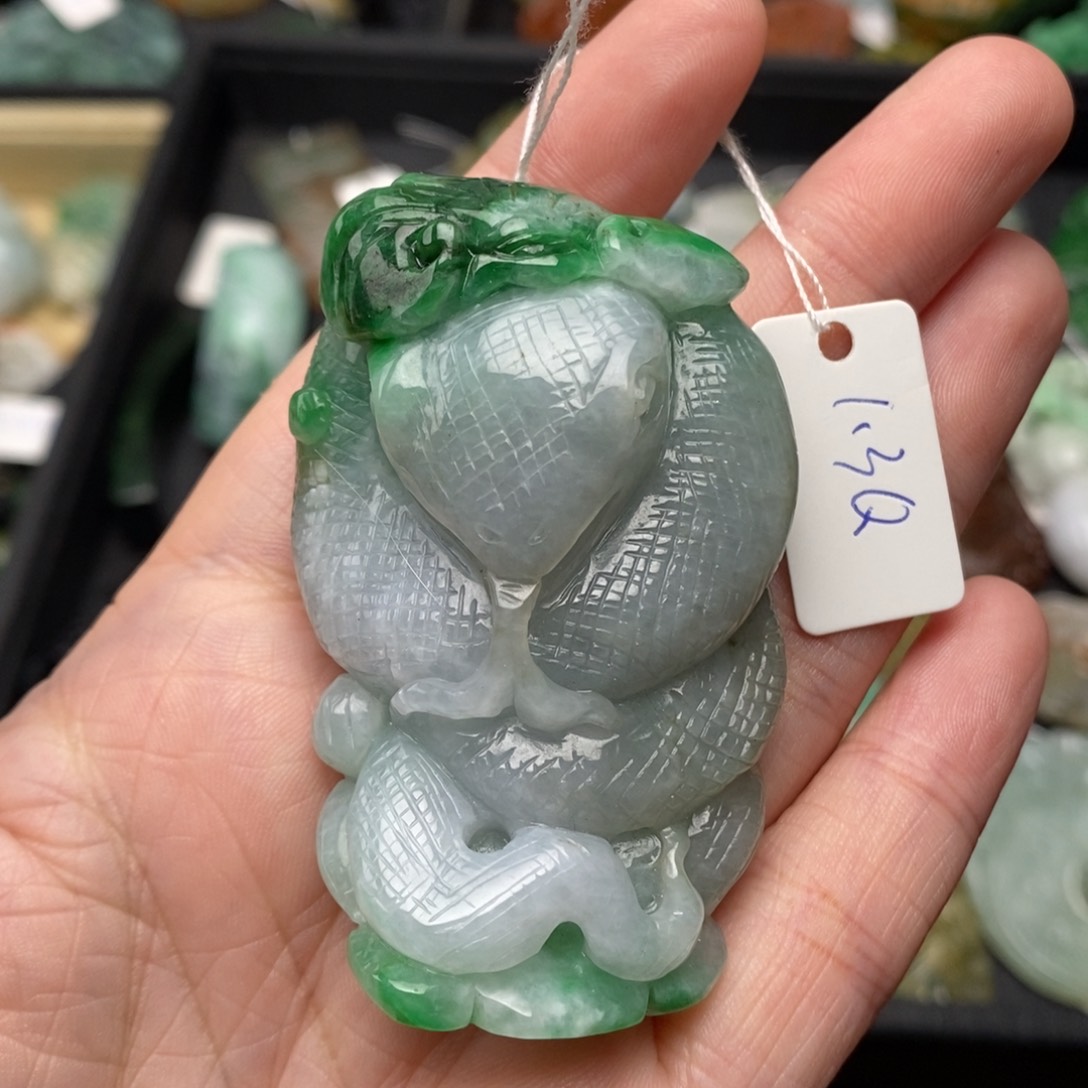 翡翠项链未镶嵌生肖蛇29号