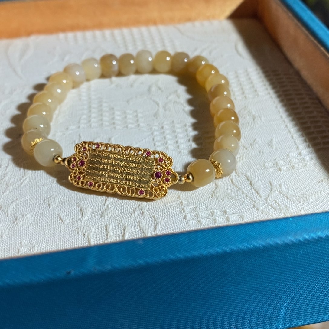 和田玉（糖玉）手链未镶嵌