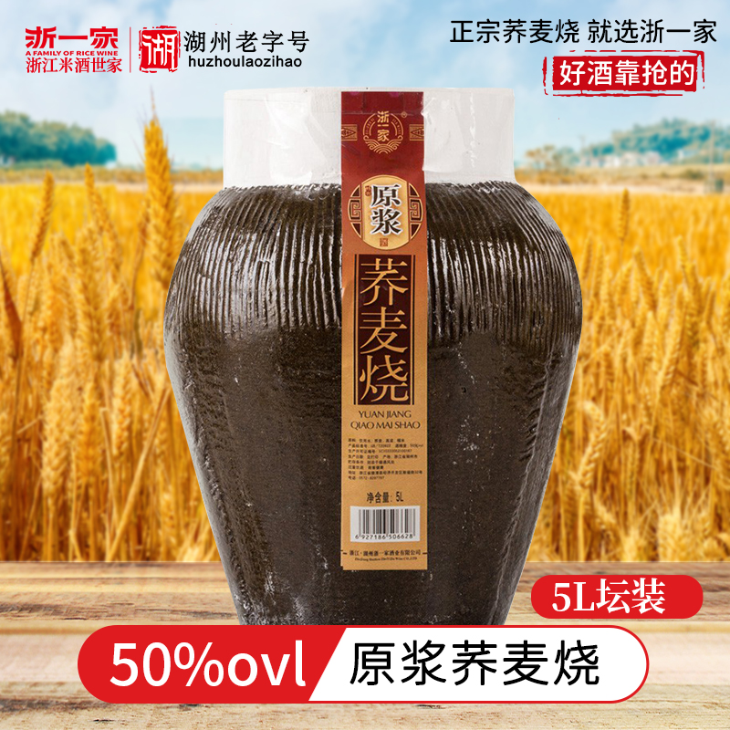 ZJ-ZHEYI JIA WINE/浙一家原浆荞麦烧土烧原浆酒非传统型白酒50度