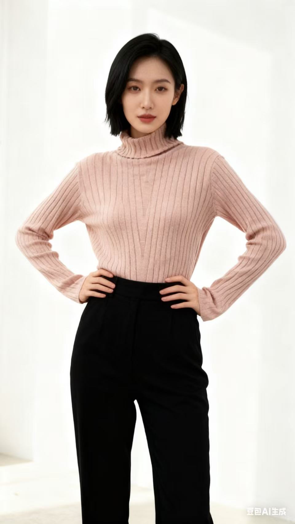 GM888秋冬新品堆堆领时尚气质打底衫上衣