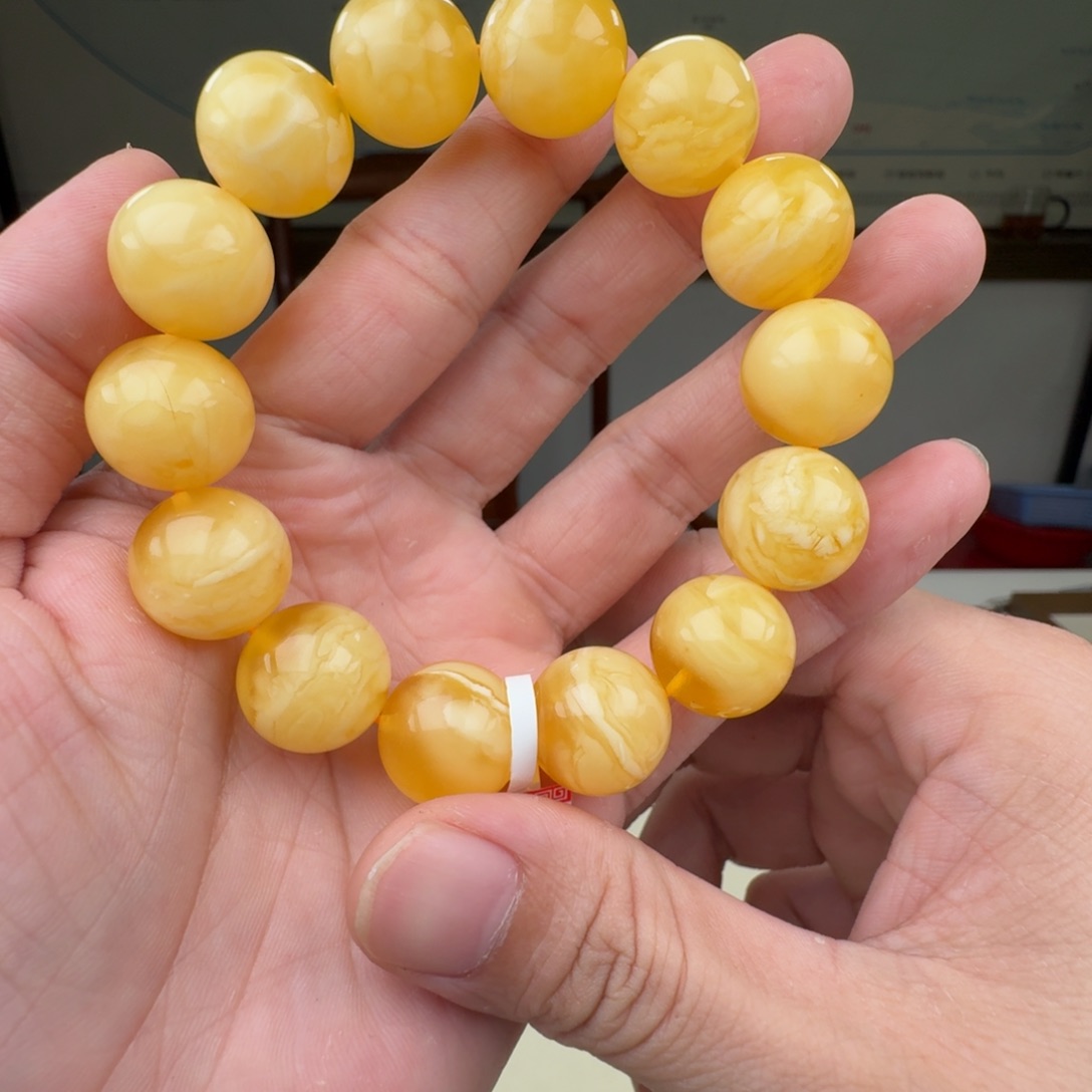 蜜蜡未镶嵌裸石蜜蜡手串