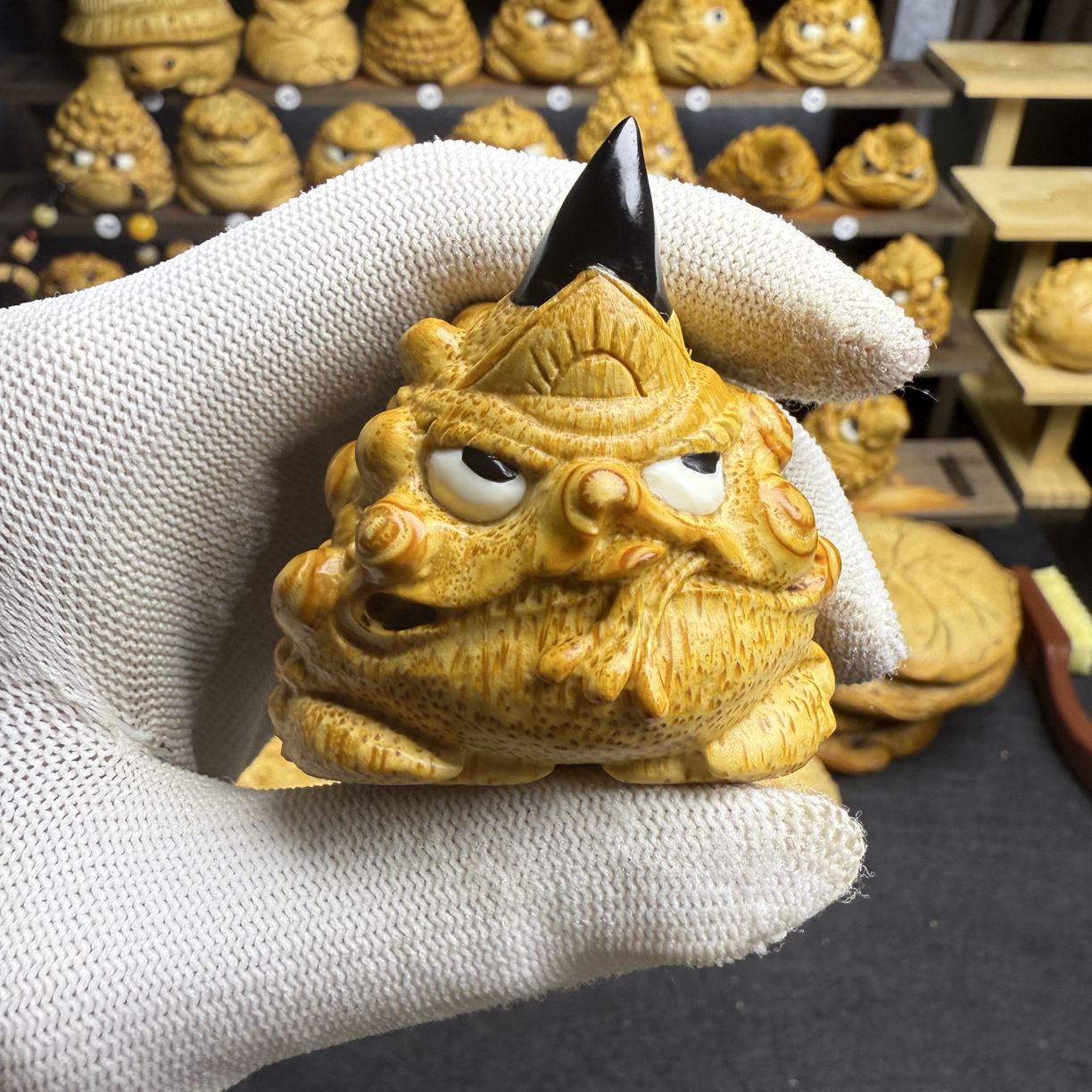 竹根雕纯手工独角金蟾雕刻精美
