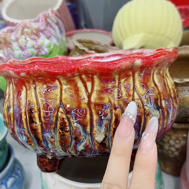 有孔，满10元发货多肉陶瓷花盆