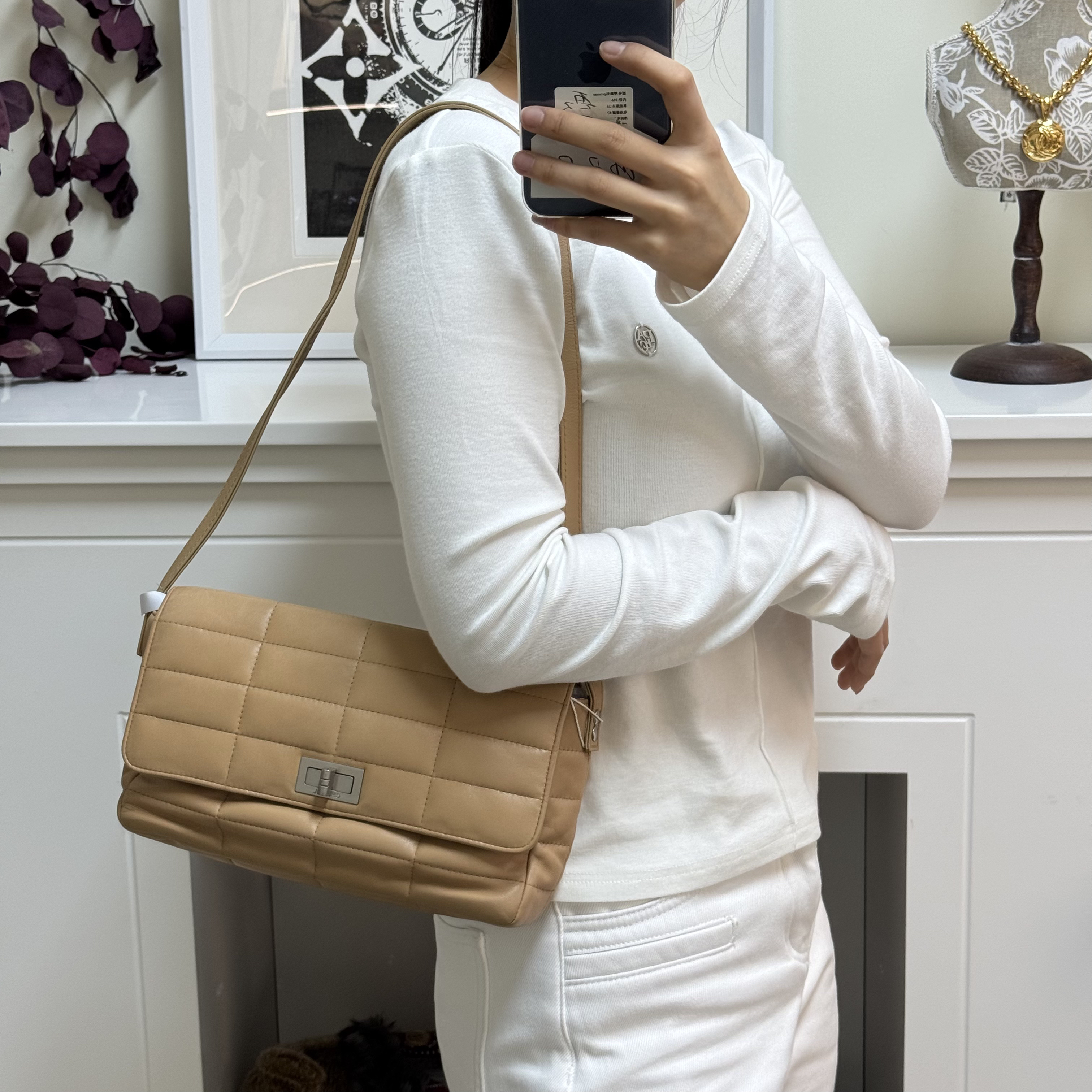 95新 Chanel/香奈儿 金色银扣/单肩包
