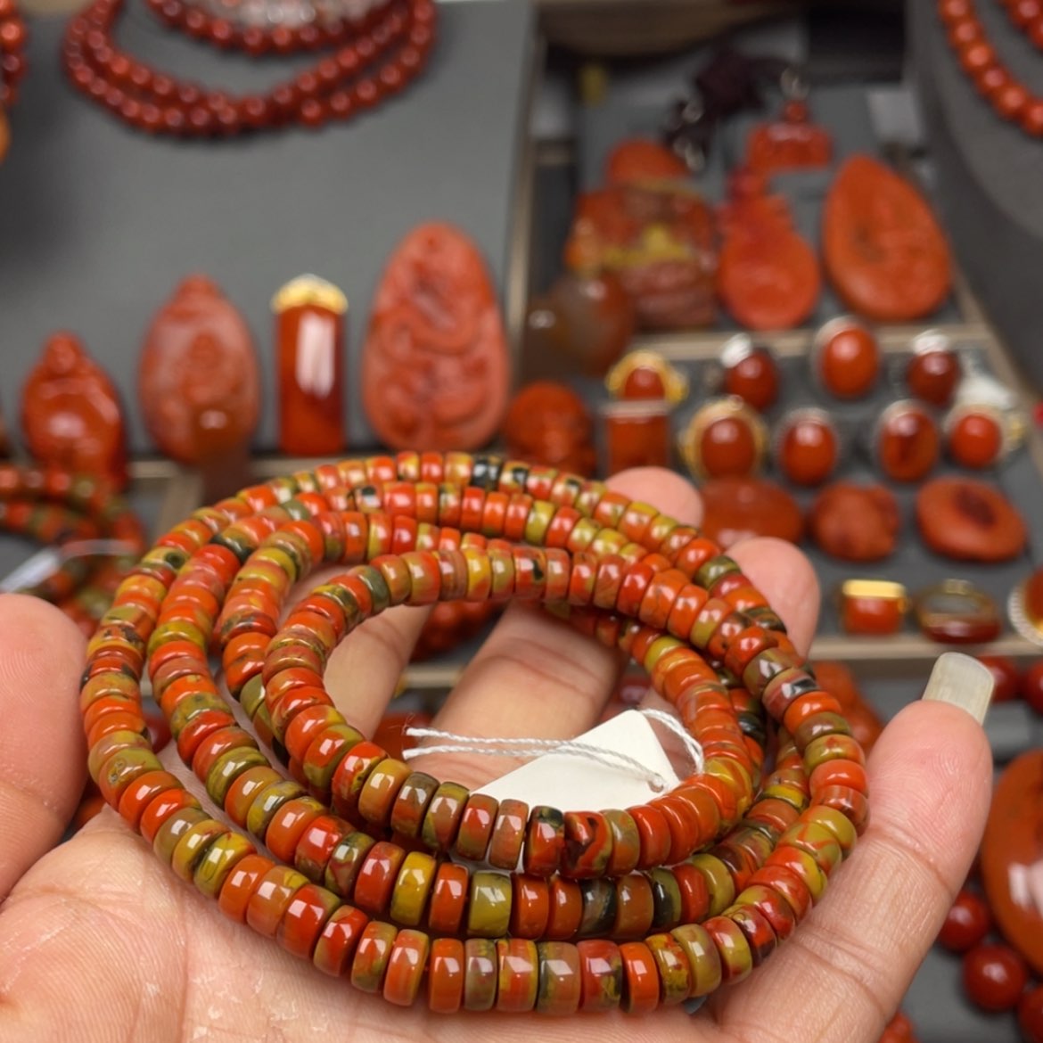 【闪购商品】南红玛瑙珠宝奇石未镶嵌多圈6