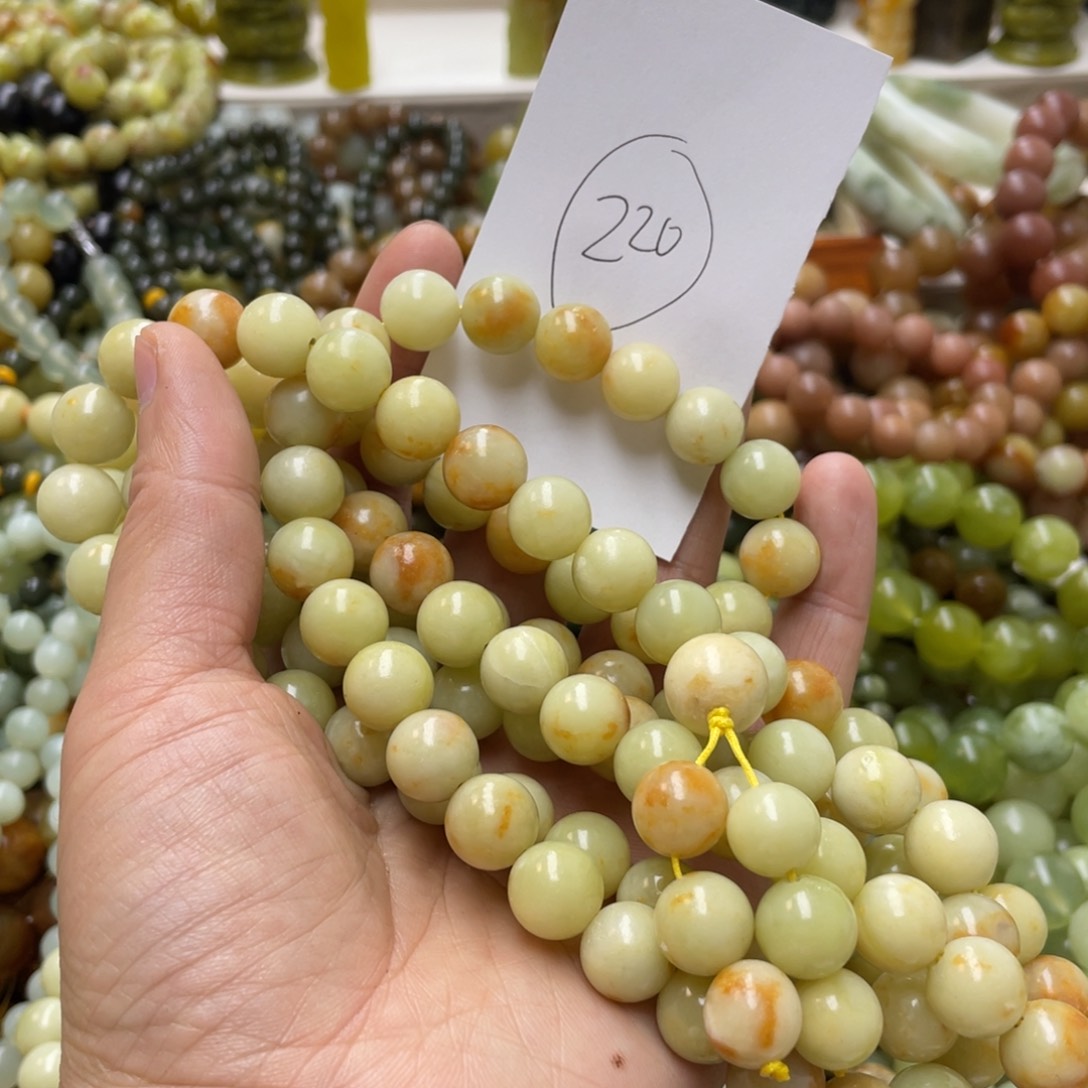 蛇纹石玉手链未镶嵌