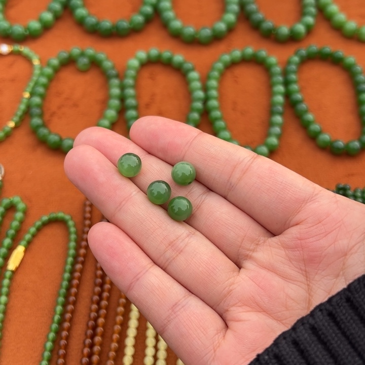 和田玉（糖玉）未镶嵌珠宝半成品和田玉猫眼8m走播代购不退不换