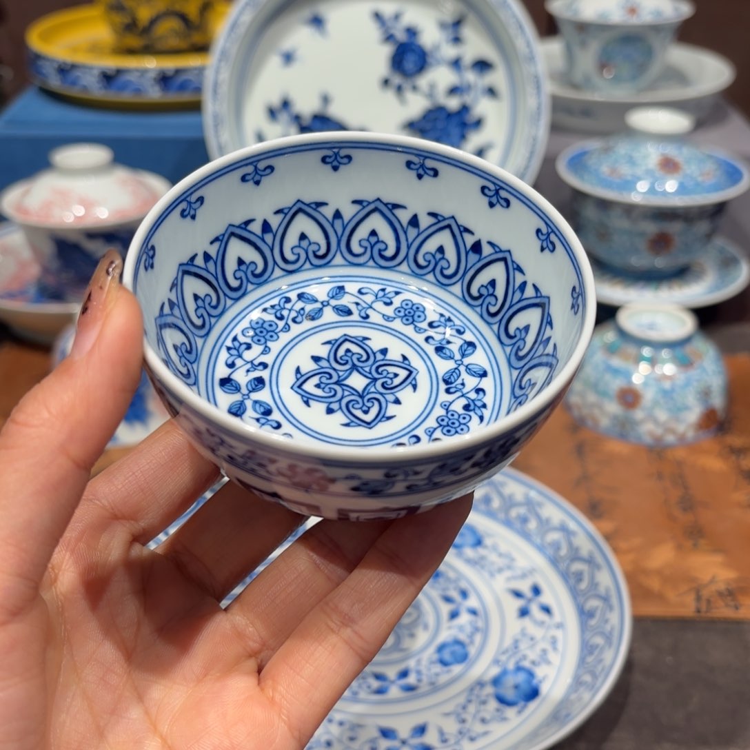 瓷片手工手绘陶瓷茶具