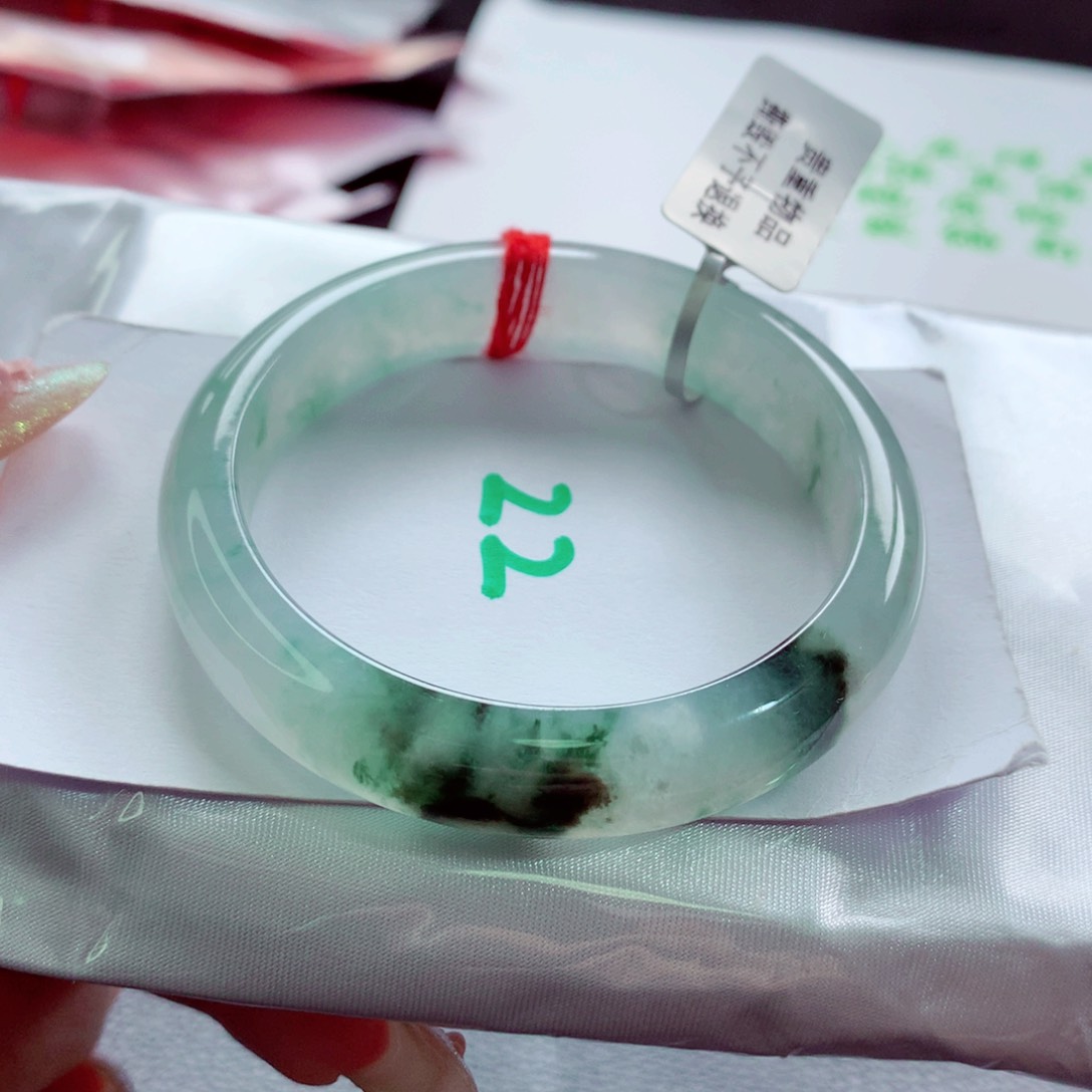 未镶嵌手镯翡翠天然缅甸翡翠A货手镯 22号