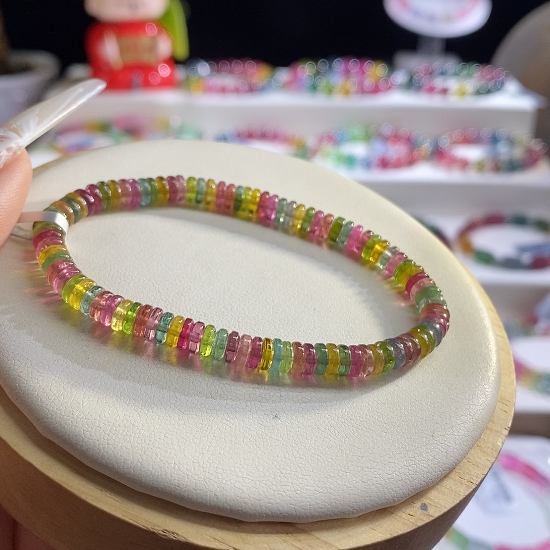 未镶嵌手链碧玺算盘珠