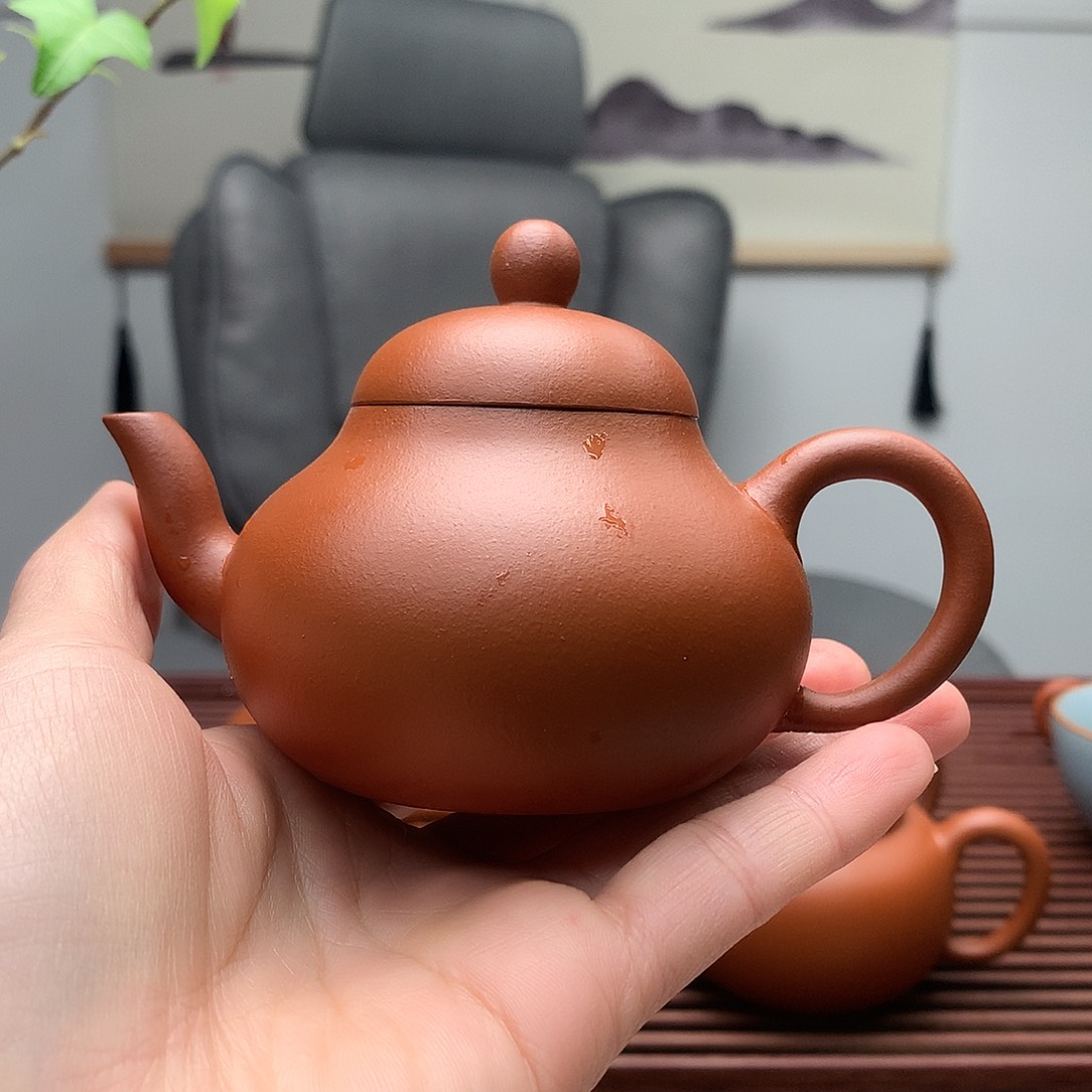 紫砂茶壶朱泥梨形壶