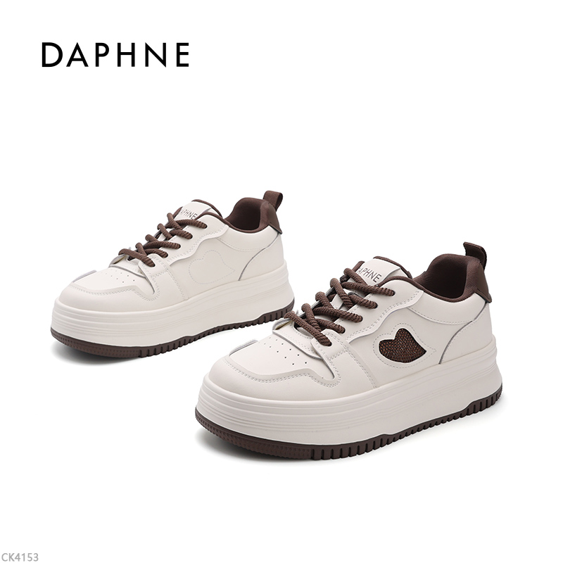 达芙妮潮流休闲小白鞋2025秋新款女厚底增高休闲鞋百搭时尚板鞋L